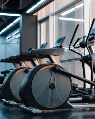 Modern gym equipment in a fitness center